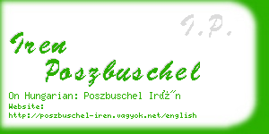 iren poszbuschel business card